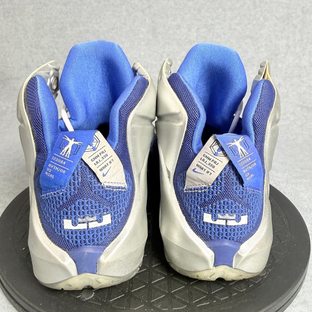 Nike LeBron 12 What If Deep Royal Blue Metallic Silver 684593-410 Mens 8.5 - Picture 7 of 7
